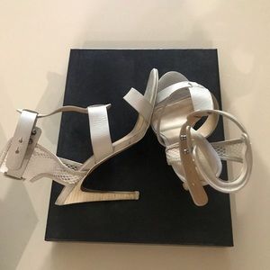 Joe’s Jeans Rocket White Lea Stilettos